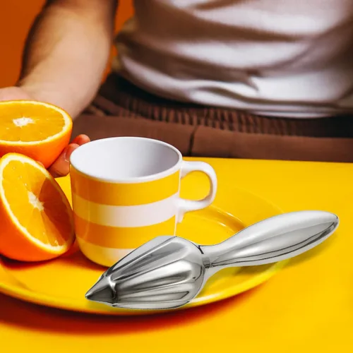 Miniatura 8 de Exprimidor manual de cítricos de naranja limón con mango de agarre cómodo para una fácil extracción de jugo, herramienta exprimidora de cocina