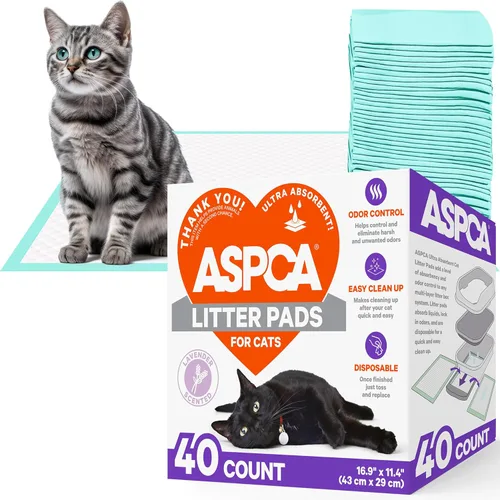 Miniatura 12 de ASPCA Recambios de almohadillas perfumadas de limón para gatos para sistema de caja de arena, tamaño 16.9 x 11.4 pulgadas, paquete de 20