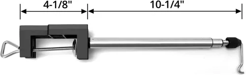 Miniatura 5 de QWORK Herramienta rotativa, amoladora redonda, soporte telescópico para colgar con abrazadera de mesa, herramienta de soporte de suspensión de eje