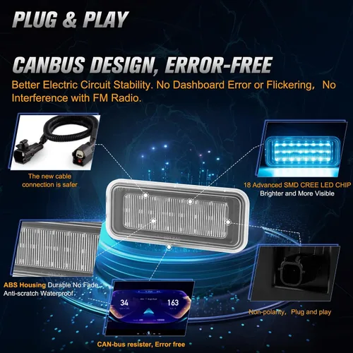 Miniatura 6 de Kit de iluminación LED azul hielo para camión, 2 unidades, para cajuela de automóvil, compatible con Toyota Tacoma 2020 2021 2022 2023