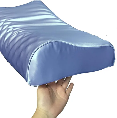 Miniatura 15 de Funda de almohada de seda para almohada de cuello de espuma viscoelástica, funda de almohada de seda de morera pura para almohada cervical de Beige