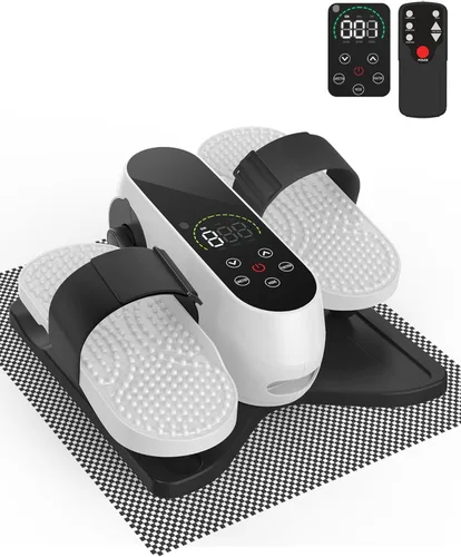 Miniatura 11 de Máquina elíptica para debajo del escritorio, máquina portátil de ejercicio de pedal sentado para personas mayores, ejercitador de piernas Elipse