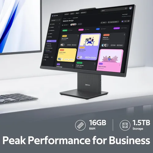Miniatura 3 de Lenovo IdeaCentre AIO 3 23.8 pulgadas FHD todo en uno, AMD Ryzen 5 7535HS, 16 GB DDR5, 1.5 TB de almacenamiento