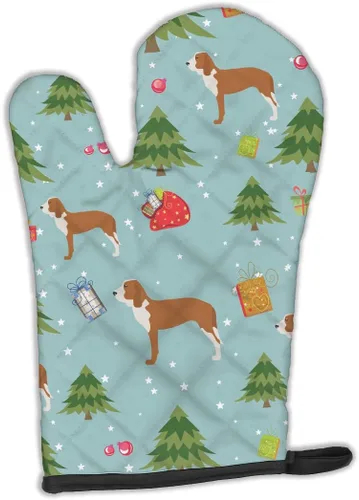 Miniatura 186 de Caroline's Treasures BB4872OVMT - Guante de horno de Navidad Affenpinscher resistente al calor, grueso para sartenes calientes y horno, manopla