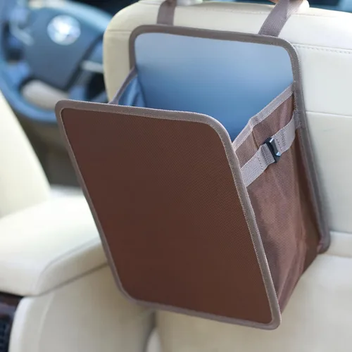 Miniatura 12 de Ginsco Bote de Basura para Auto de 3 Galones con Tapa Abierta, Bolsa de Basura Colgante para Auto de Gran Capacidad a Prueba de Fugas con Forro