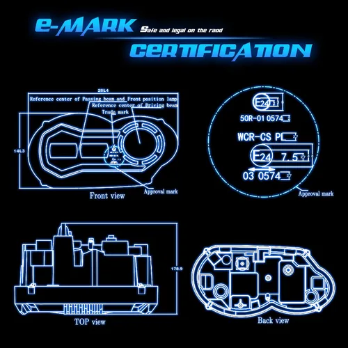 Miniatura 4 de E-Mark - Faro LED aprobado de haz alto y bajo con DRL LED para faros delanteros compatibles con BMW R1200GS 2004-2012 R1200GS Adventure 2005-2013