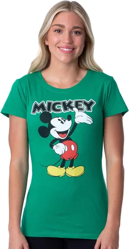 Miniatura 3 de Disney - Camiseta clásica y cómoda de Mickey Mouse con cuello redondo para mujer