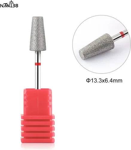 Miniatura 2 de Brocas de diamante de barril para uñas, cortador de fresado rotativo para cutículas, accesorios para máquinas de taladro de uñas (1D-F)