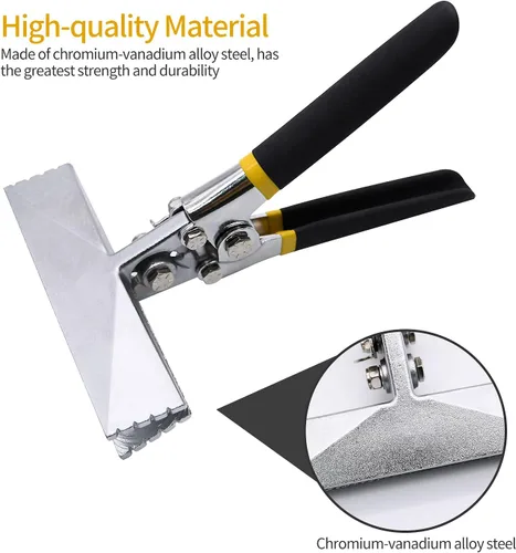 Miniatura 2 de Enrollador de mano, herramientas dobladoras de chapa de mandíbula recta de 6 pulgadas, alicates de costura de borde con mango ergonómico