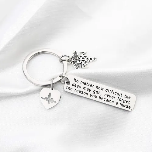 Miniatura 2 de FUSTMW Regalo para enfermera, llavero de enfermería, regalo de graduación, joyería médica, regalo inspirador para enfermeras