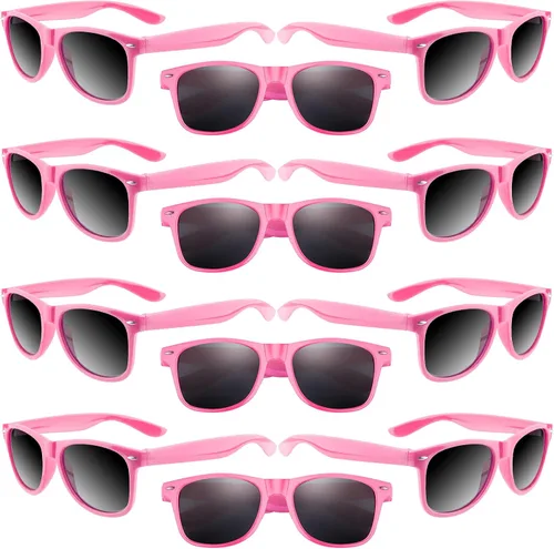 ASTARON Paquete de 12 lentes de sol de fiesta de neón a granel para playa, boda, fiesta, piscina, suministros de fiesta