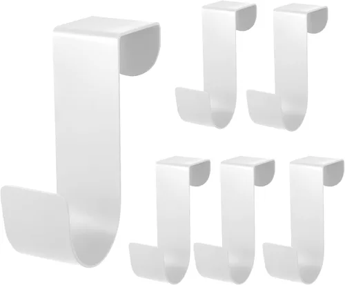 Miniatura 10 de Biaungdo 6 Piezas Ganchos para Puerta de Gabinete, Ganchos Colgadores Organizadores Soporte de Acero Inoxidable Marrón para la Parte Posterior