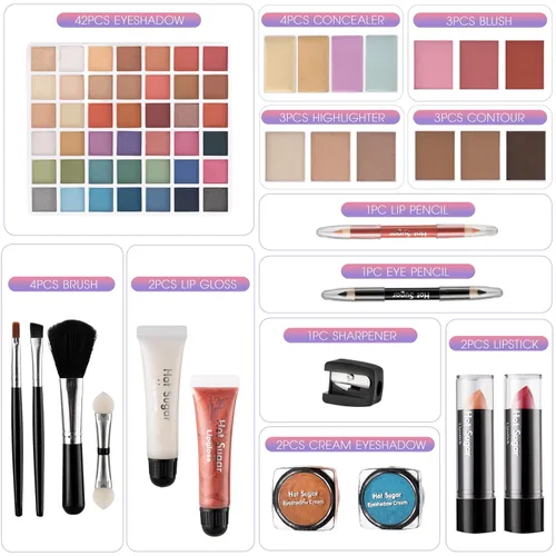 Miniatura 3 de Hot Sugar Kit de maquillaje para adolescentes para niñas de 13 a 15 años, kit de maquillaje para niños, juego de regalo de maquillaje para fiestas