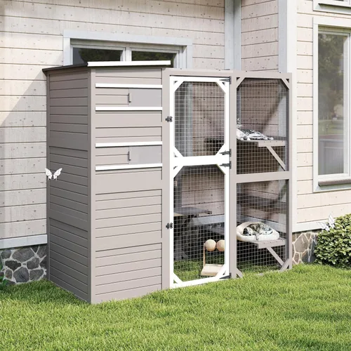 Miniatura 12 de Cercado Catio grande de 118" para gatos al aire libre, recintos para patio de gatos resistentes a la intemperie para múltiples gatos, jaula exterior