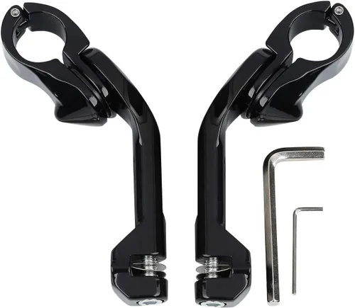 Miniatura 12 de TCMT - Kit de montaje de protectores de estribos para viajar en autopista de 1 1/4 de pulgadas (32 mm), para motocicletas Harley Touring Road