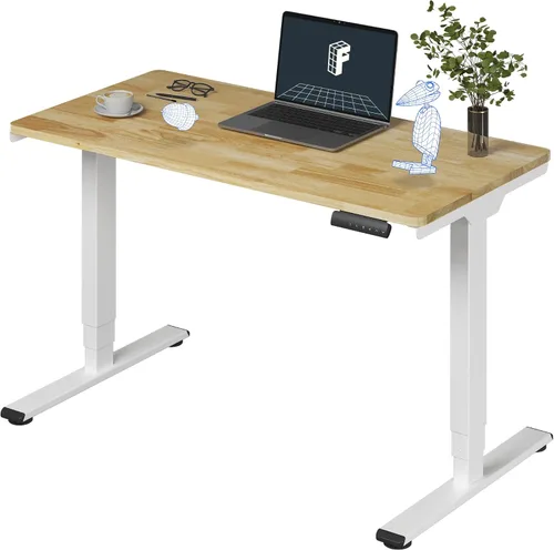 Miniatura 13 de FlexiSpot E6 Bamboo - Escritorio eléctrico de pie de 3 etapas con motor dual de 48 x 24 pulgadas, soporta 220 libras, altura ajustable con ajustes