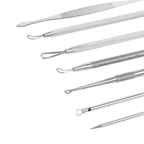 Miniatura 4 de Kit de herramientas para eliminar puntos negros, 9 unidades, extractor de cabeza negra para acné, comedón, espinillas, espinillas, espinillas