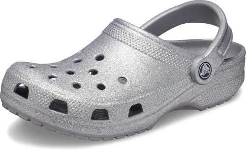 Crocs Zuecos clásicos brillantes unisex para adultos zapatos metálicos y con purpurina Metálico