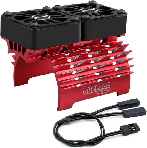 Ventiladores de refrigeración para motor de automóvil a control remoto, superan el ventilador de motor RC de 1.181 in con disipador de calor de