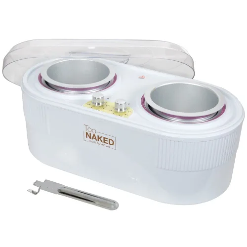 Miniatura 2 de TOO NAKED HAIR REMOVAL Calentador de cera doble de alta calidad, calentador de cera de parafina para depilación doble con controles de temperatura