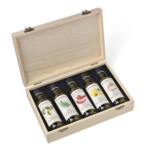 Blazing Bella Juego de regalo de aceite de oliva – Juego de muestras de aceite de oliva virgen extra e infundido – ajo, limón, romero y jalapeño