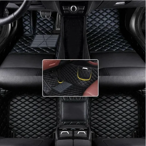 Miniatura 21 de Tapetes de suelo de automóvil compatibles con el 99 % de los sedán, SUV, deportivos, cobertura completa, compatible con hombres y mujeres, Negro