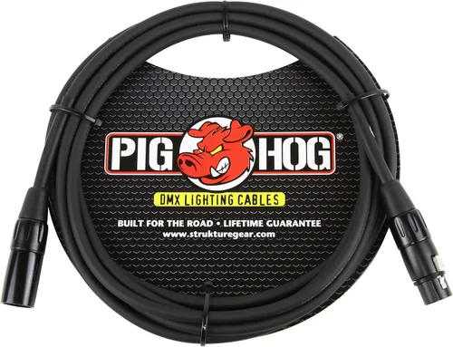 Pig Hog PHDMX10 Cable de iluminación DMX de 3 pines, 10 pies