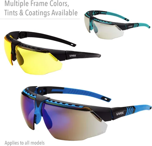 Miniatura 6 de Honeywell Uvex Avatar Gafas de seguridad, marco verde azulado con lente SCT-Reflect 50 y revestimiento duro antiarañazos (S2884)