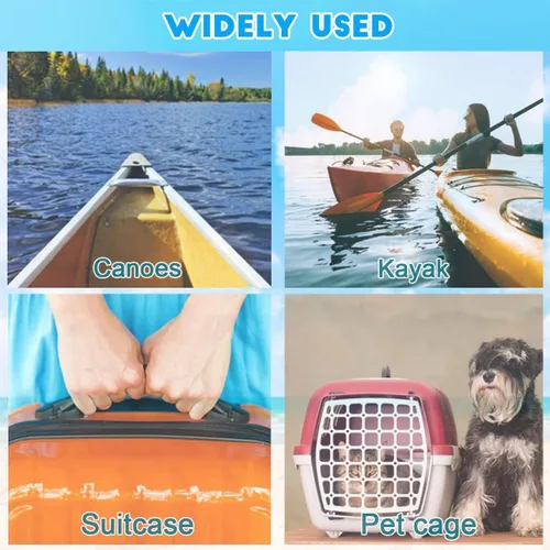 Miniatura 4 de Paquete de 2 asas de transporte de kayak con accesorios de kayak para kayaks, maleta, equipaje