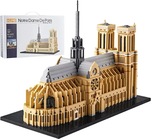 KLMEi Juego de bloques de construcción de arquitectura famosa mundial, Notre Dame de París, 7380 piezas, kit de modelo grande creativo para adultos