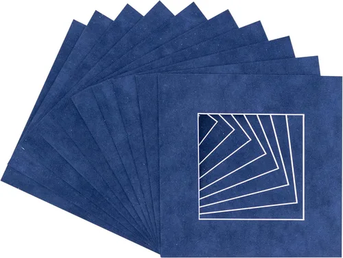 Miniatura 15 de Tapete de 12 x 12 pulgadas para fotos de 8 x 8 pulgadas, tablero de cuadros de gamuza azul real precortado para marcos de 12 x 12 pulgadas, corte