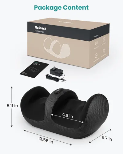 Miniatura 9 de Nekteck Masajeador de pies con calor y rodillo para pies, masajeador Shiatsu de pantorrilla y pierna para circulación y alivio del dolor