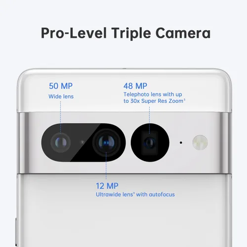Miniatura 3 de Teléfono Google Pixel 7 Pro Desbloqueado - Smartphones Android 5G con 512GB de Almacenamiento, 12GB de RAM, Pantalla OLED QHD de 6.7", Cámara Nieve