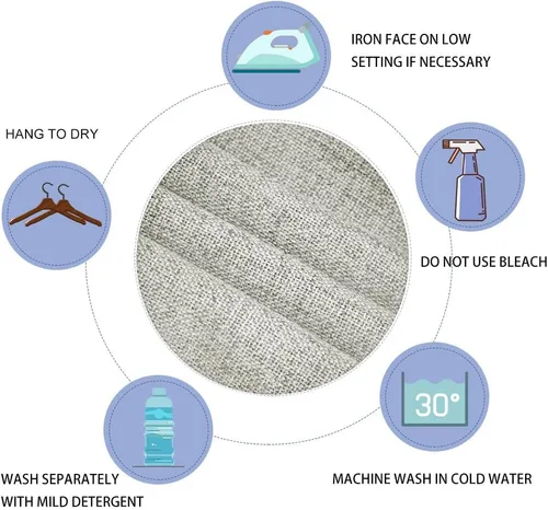 Miniatura 7 de Cortinas opacas con aspecto de lino de 84 pulgadas de largo, 100% absolutamente opacas, con aislamiento térmico, ahorro de energía, con textura, 2