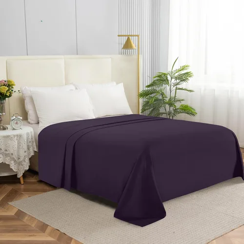 Miniatura 21 de Elegant Comfort Sábana encimera de 1 pieza de calidad hotelera, lujosa y suave, 1500 hilos, calidad egipcia, resistente a arrugas, manchas