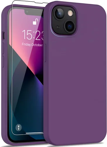 Miniatura 53 de bemal Funda para iPhone 14 Pro con protector de pantalla, silicona líquida de ajuste delgado, forro de microfibra suave, diseñada para mujeres