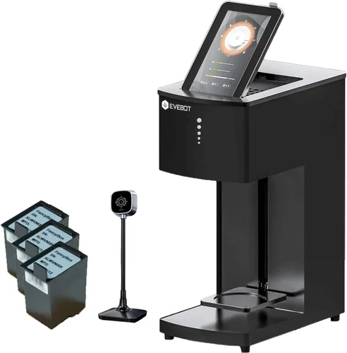 Miniatura 5 de EVEBOT Coffee Latte Art Machine FM1 - Suministros portátiles de decoración de galletas en café, cócteles, pasteles, selfies y diseños personalizados