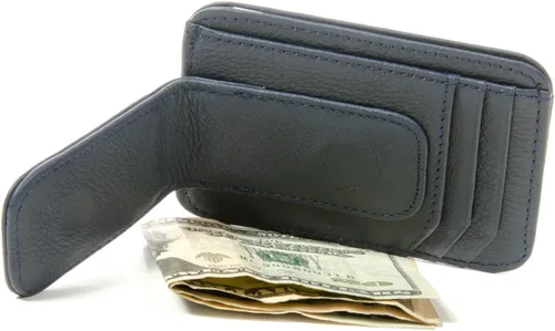 Miniatura 18 de Goson Cartera de cuero con clip para dinero para hombre, billetera de bolsillo frontal, tarjetero de crédito, cartera minimalista delgada
