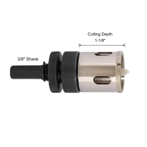 Miniatura 7 de Sierra perforadora de diamante de 1-1/2 pulgadas, sierra de agujero para azulejos de 1.5 pulgadas para cerámica, azulejos, vidrio, granito