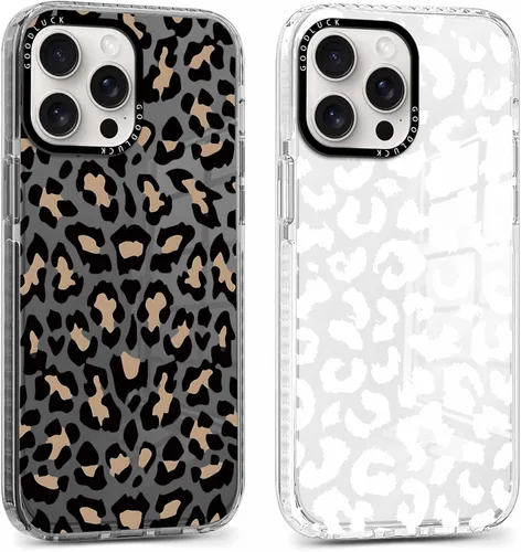 Miniatura 30 de Pack de 2 Fundas con Estampado de Guepardo para Apple iPhone 13 / iPhone 14 de 6.1 Pulgadas, Funda Transparente Linda Coquette con Patrones