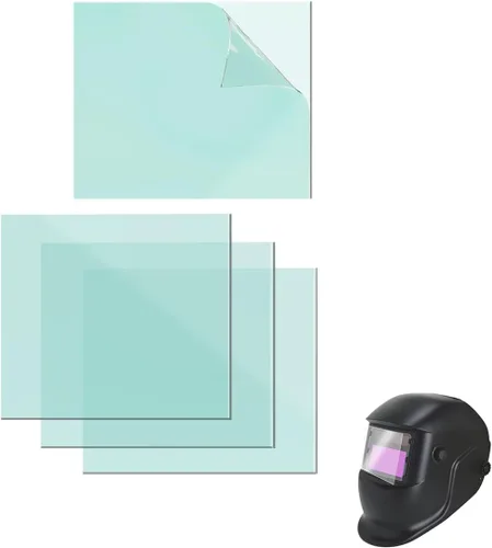 Cubierta transparente para casco de soldadura de 4.33 x 3.54 pulgadas, repuesto universal de lente protectora de soldadura (20 unidades)
