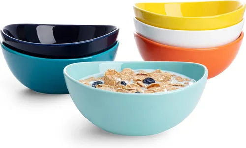 Miniatura 19 de Sweese Cuencos pequeños de porcelana blanca de 10 onzas, juego de 6 cuencos de postre, helado, aperitivos y yogur, cuencos de cerámica para servir