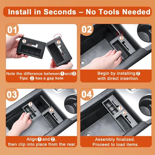 Miniatura 2 de Adaptador TACOBRO para cable de teléfono compatible con Honda Pilot 2016-2022/Ridgeline 2017-2023/Passport 2019-2023 para consola central, juego