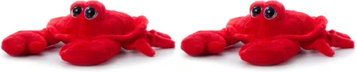 Miniatura 8 de The Petting Zoo Peluche de cangrejo, regalos para niños, animales del océano de ojos brillantes, juguete de peluche de cangrejo rojo de 9 pulgadas