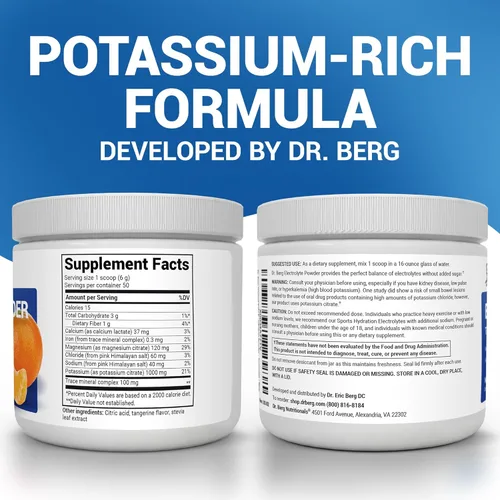 Miniatura 2 de Dr. Berg Zero Sugar Hydration Keto Electrolyte Powder - Mejorado con 1000 mg de potasio y sal rosa real del Himalaya (no sal de mesa) - Suplemento