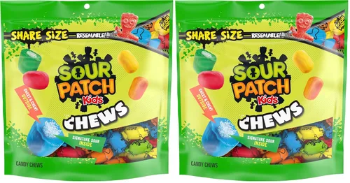 Miniatura 17 de SOUR PATCH KIDS Caramelos masticables suaves y masticables, tamaño compartido, 8.12 onzas