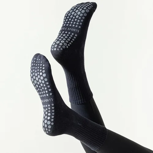 Miniatura 5 de YFUNNLE Calcetines antideslizantes para yoga y pilates para mujer (3 pares), calcetines antideslizantes para yoga, hospital, pilates, barre Home