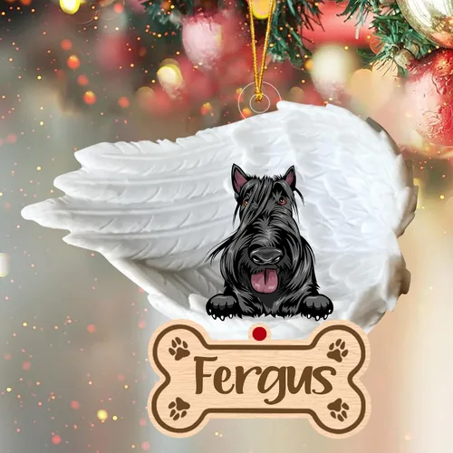 Miniatura 97 de Adorno de perro afgano de 1 ángel, adorno acrílico 2D personalizado conmemorativo para perros, regalo por pérdida de mascotas, regalo