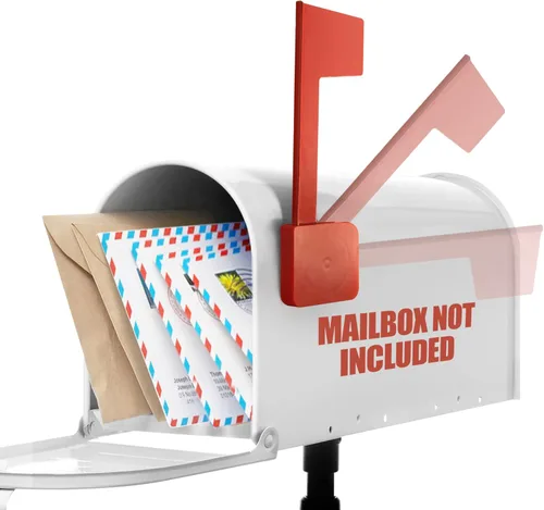 Anley Bandera universal para buzón de correo saliente para madera, metal y estuco, resistente a la corrosión, kit de repuesto de banderas de señal