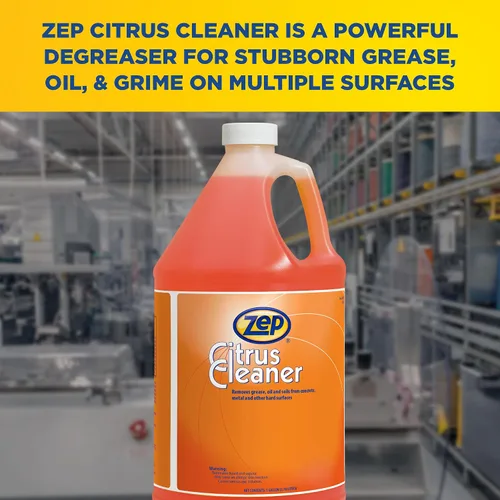 Miniatura 5 de Zep Limpiador y desengrasante de cítricos - 1 galón (caja de 4) 45524 - Concentrado, elimina grasa, suciedad, aceite y suelos del hormigón, metal